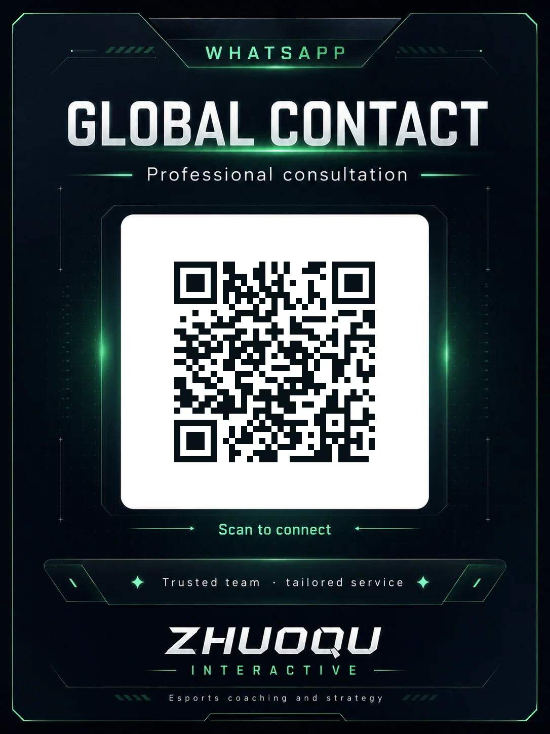 WhatsApp contact poster in English