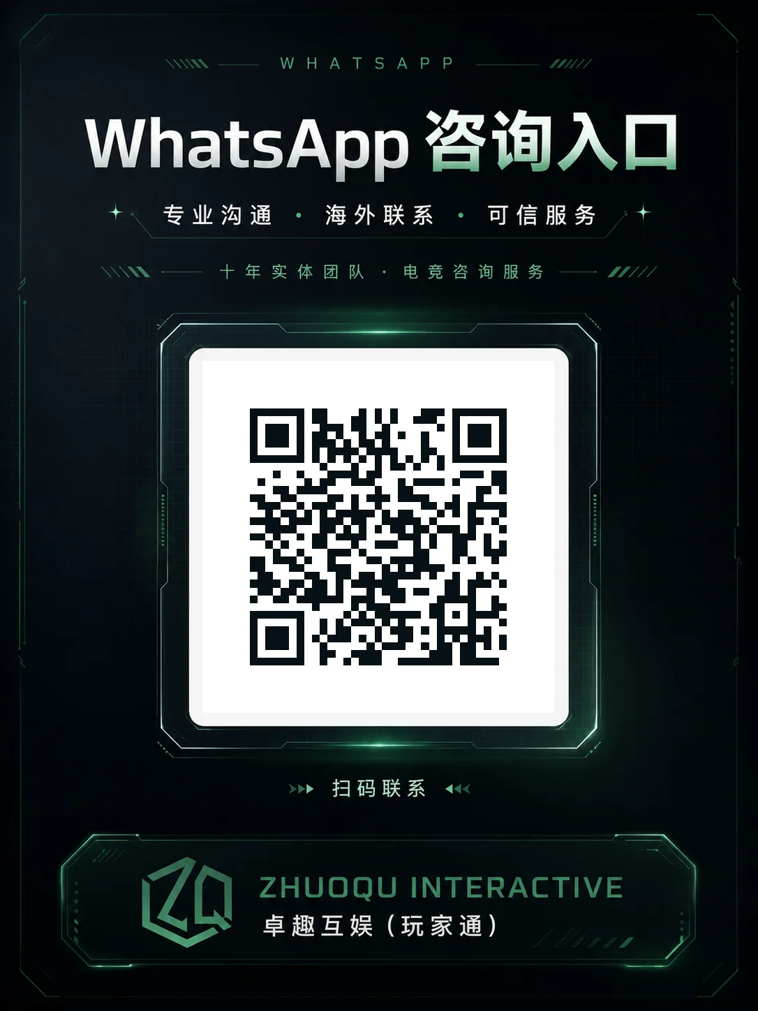 WhatsApp联系海报